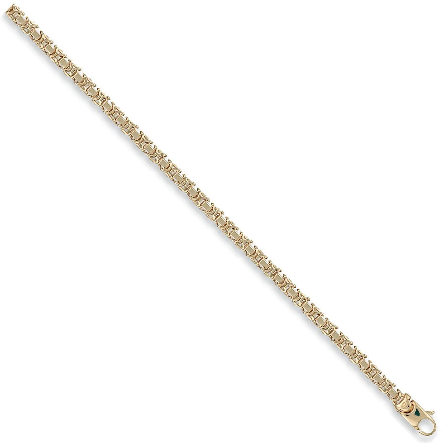 9ct Yellow Gold 5mm 22 Inch Flat Byzantine Necklace 26.5g