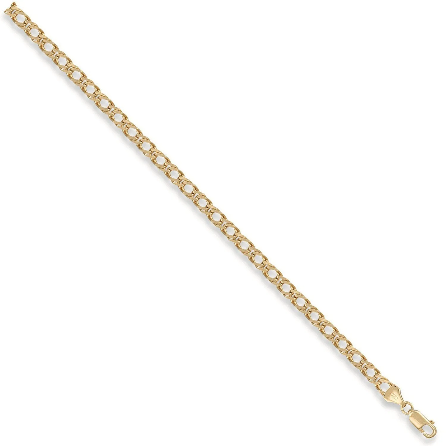 9ct Yellow Gold 5mm 22 Inch Open Double Curb Necklace 15.2g