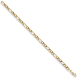 9ct Yellow Gold Solid 5mm 24 Inch Figaro Necklace 17.2g