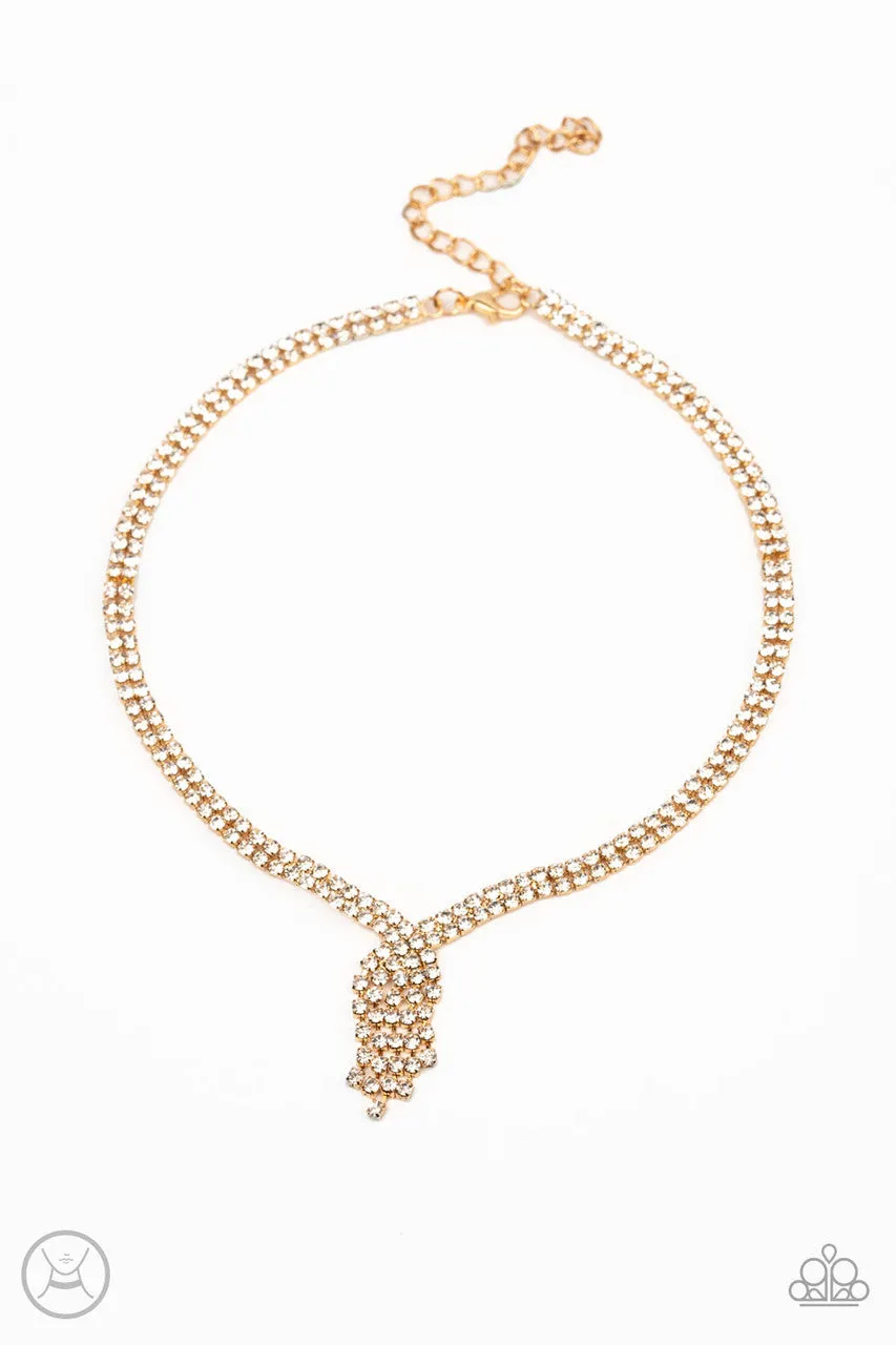 Ante Up Gold Paparazzi Necklace