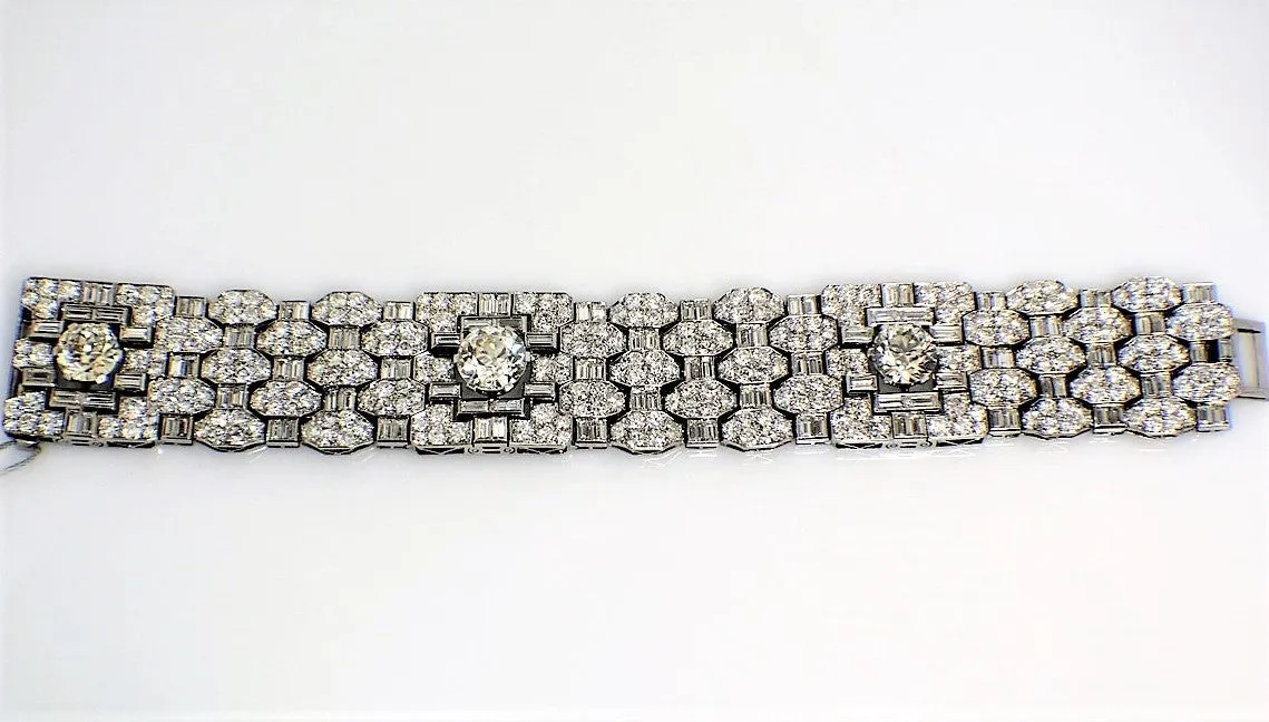 Art Deco Diamond Platinum Bracelet