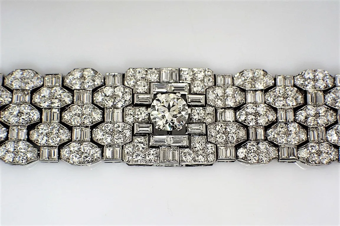 Art Deco Diamond Platinum Bracelet