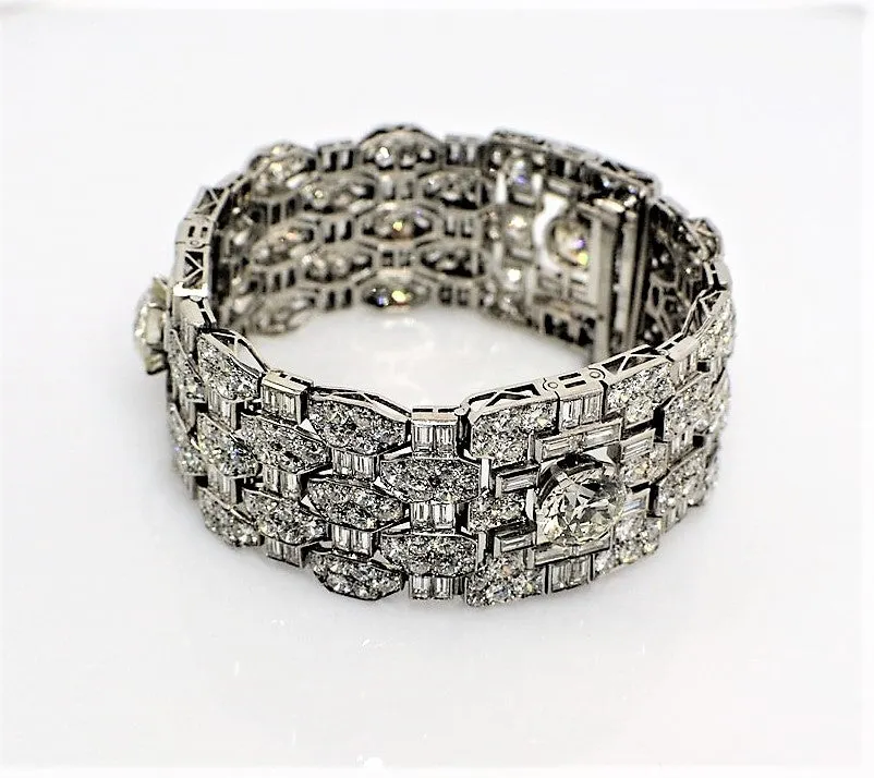 Art Deco Diamond Platinum Bracelet