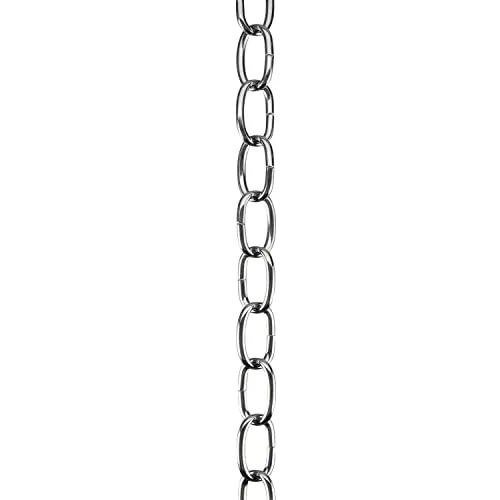 ASPEN CREATIVE 21117-91, Steel 17 Feet Heavy Duty Chain & Quick Link Connector for Hanging Up Maximum Weight 50 Pounds in Matte Black