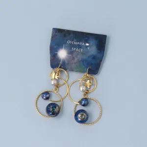 Astronomy Squiggle Drop Earrings