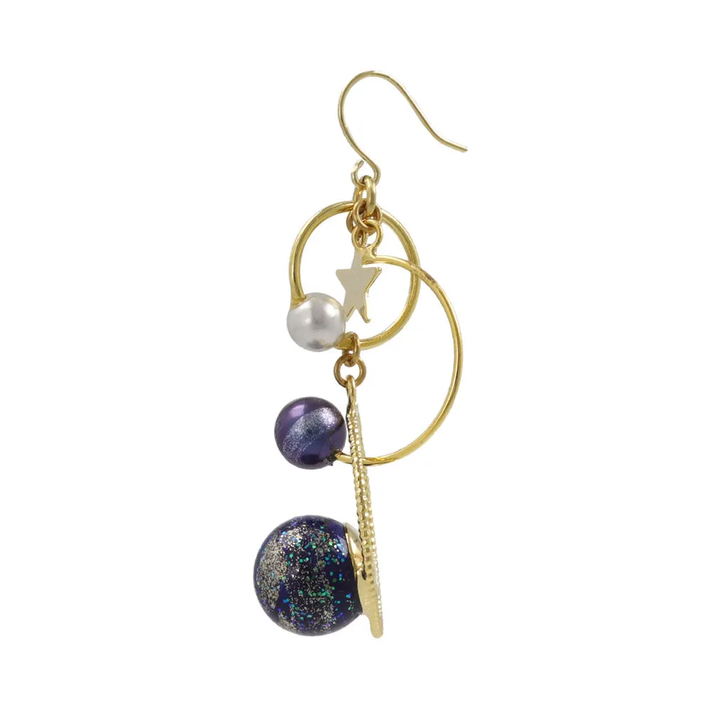 Astronomy Squiggle Drop Earrings