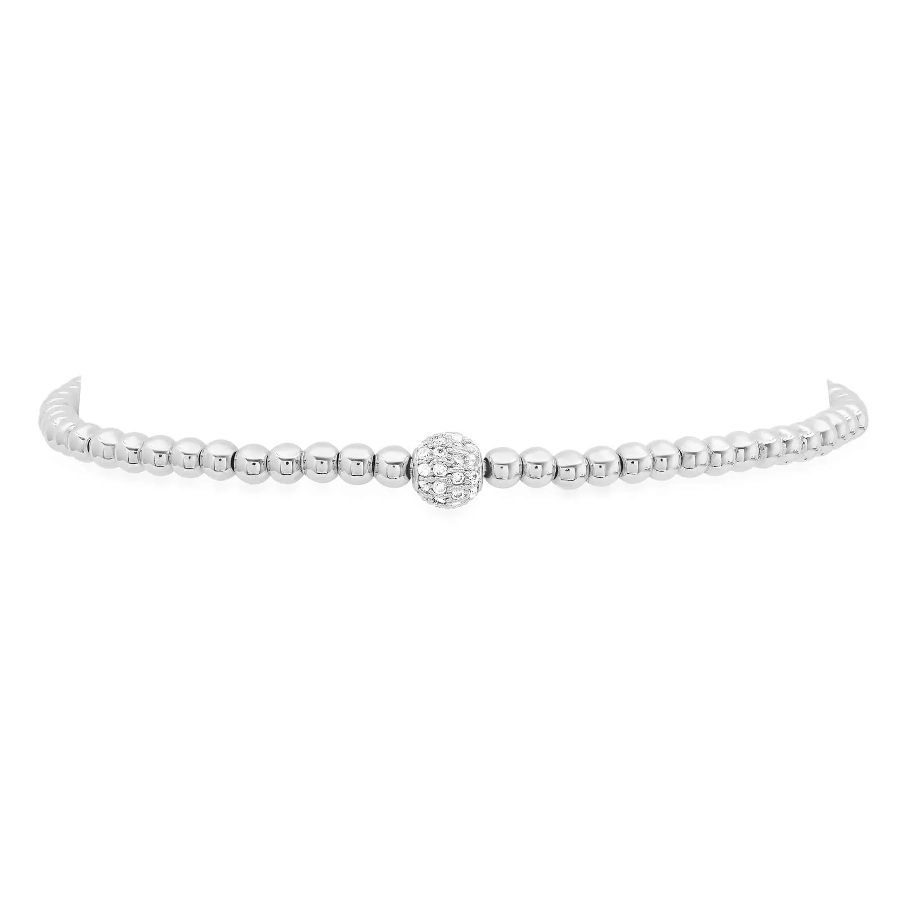 BALL STRETCH BRACELET, SILVER