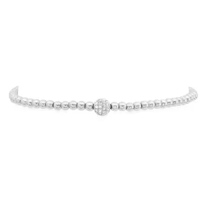 BALL STRETCH BRACELET, SILVER