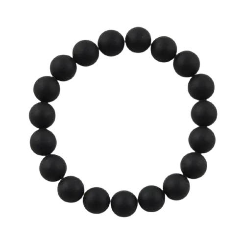 Barse Matte Bead Bracelet-Black Onyx