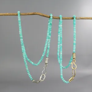 Beaded Amazonite Clasp Necklace