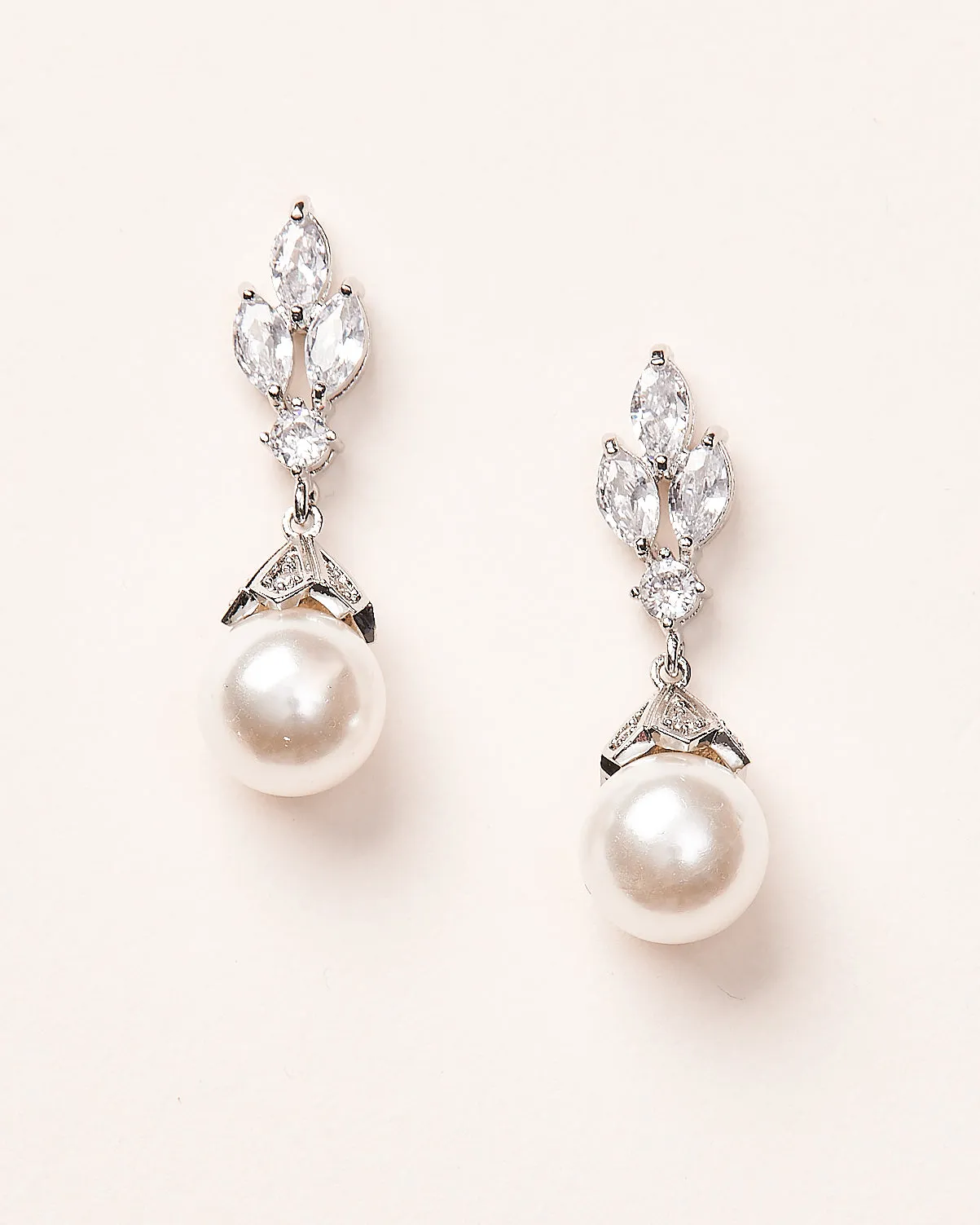 Bethany Pearl CZ Earrings