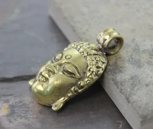 BIG Brass Buddha Pendant