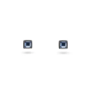 Blue Crystal Square Stud Earrings