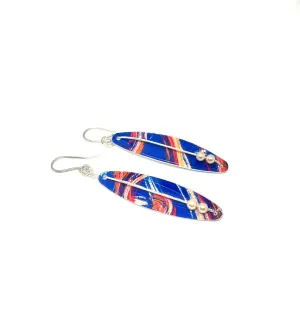 Blue Hawaii pod style Earrings