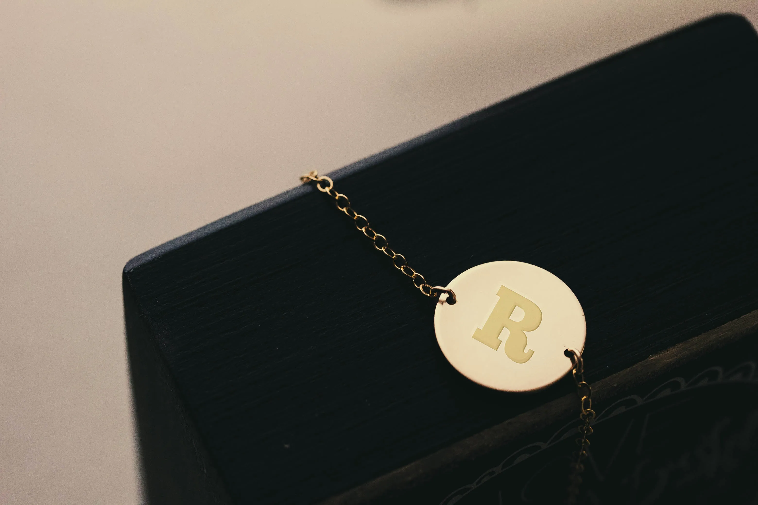 Bold Serif Dainty Necklace