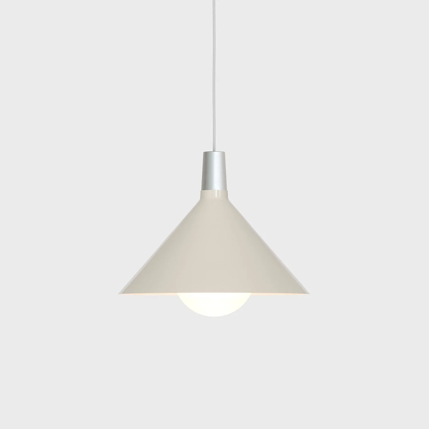 Bower Pendant Light Medium in Oyster White   Sphere IV