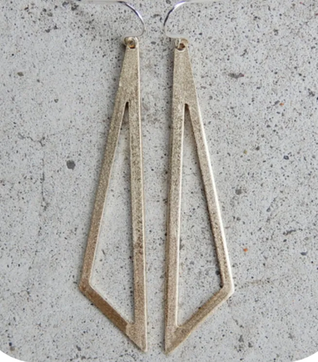 Brass Scalene Earrings - Made in Toronto