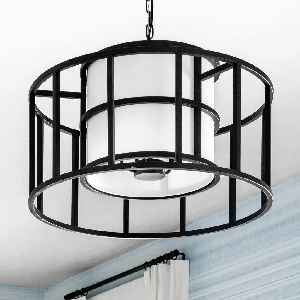 Brian Patrick Flynn Hulton 5 Light Matte Black Chandelier