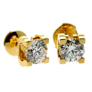 Cartier C De Cartier Diamond Stud Earrings