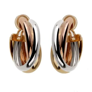 Cartier Trinity Large 18k Gold Hoop Earrings