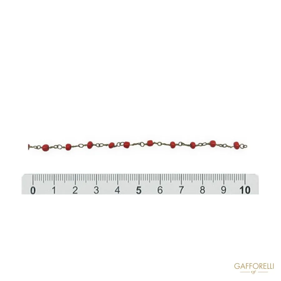 Chain with Multicolor Beads 2874 - Gafforelli Srl