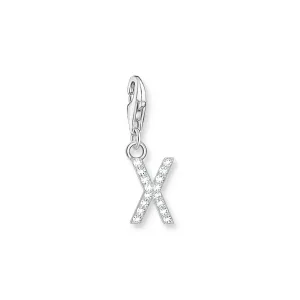 Charm Pendant letter X silver