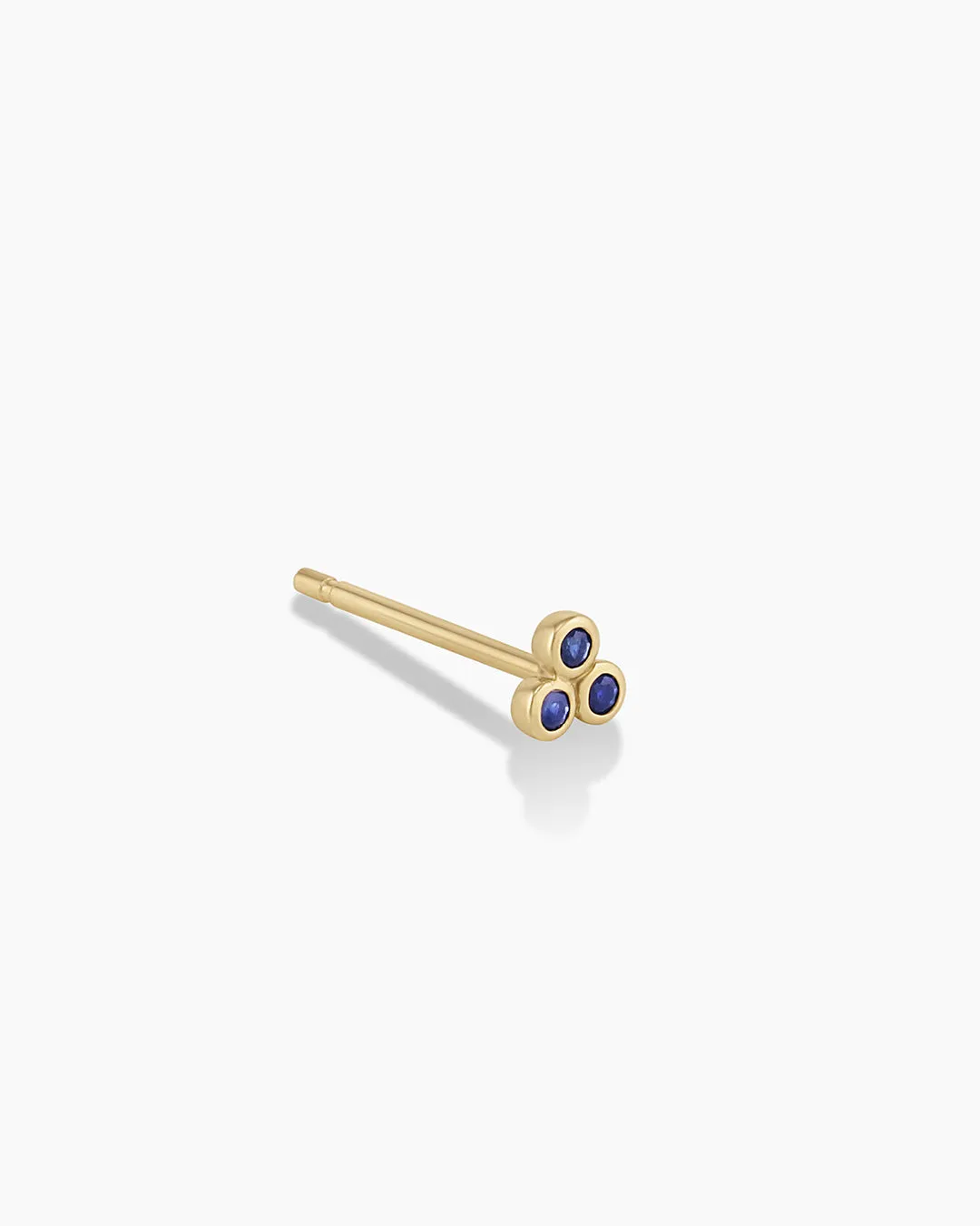 Classic Blue Sapphire Trio Studs