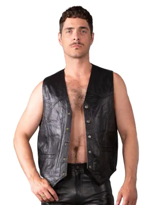 Classic Leather Waistcoat