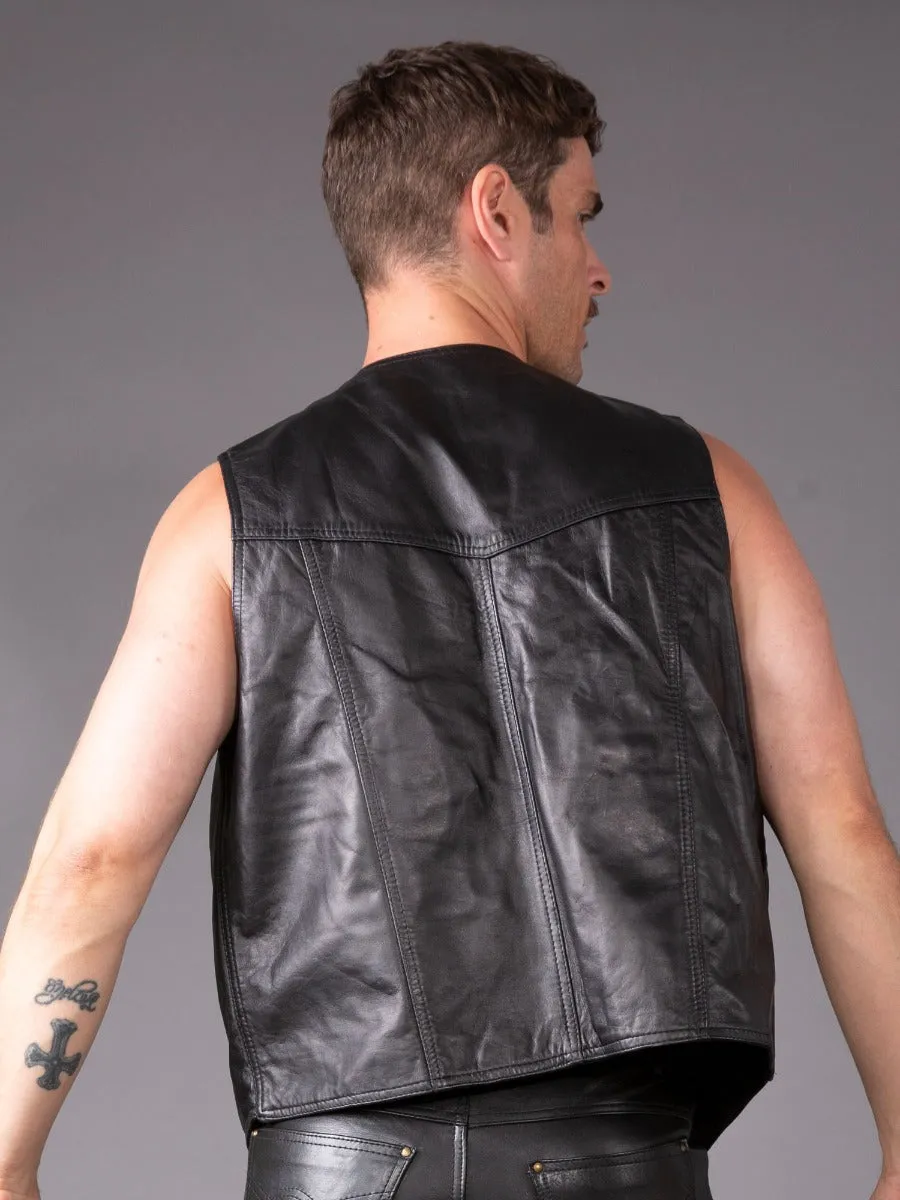 Classic Leather Waistcoat