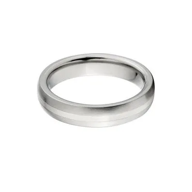 Cobalt Ring with Silver Inlay Made In the USA:Cobalt Wedding Ring