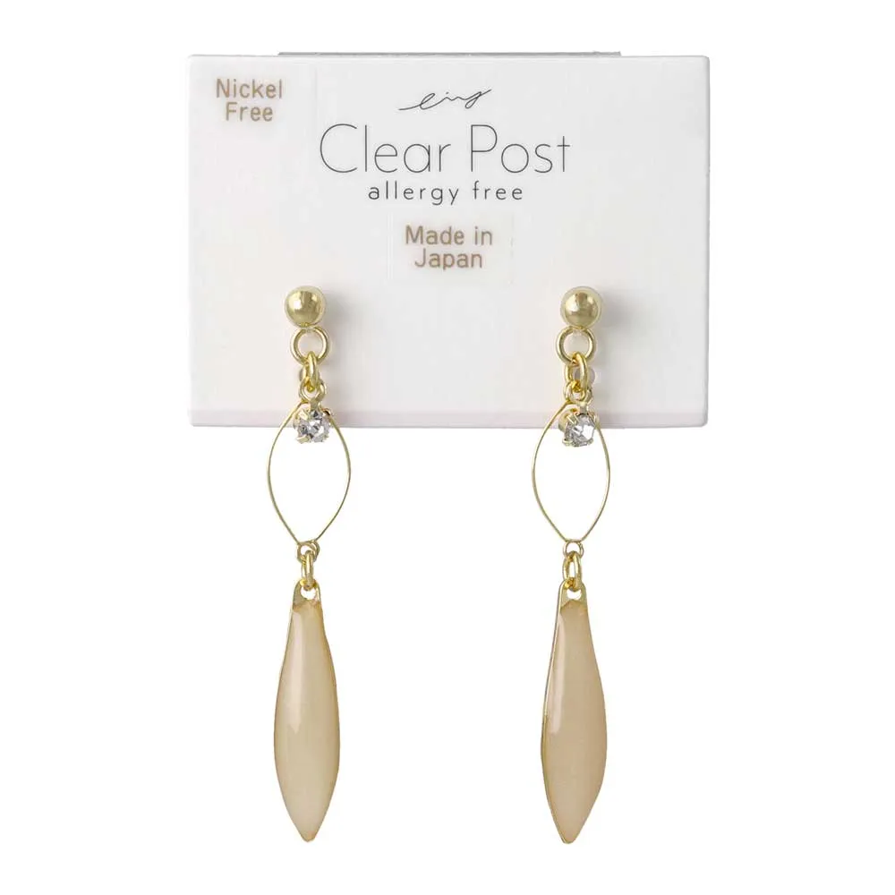 Color Almond Drop Plastic Earrings