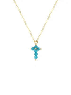 Cross Necklace in Turquoise