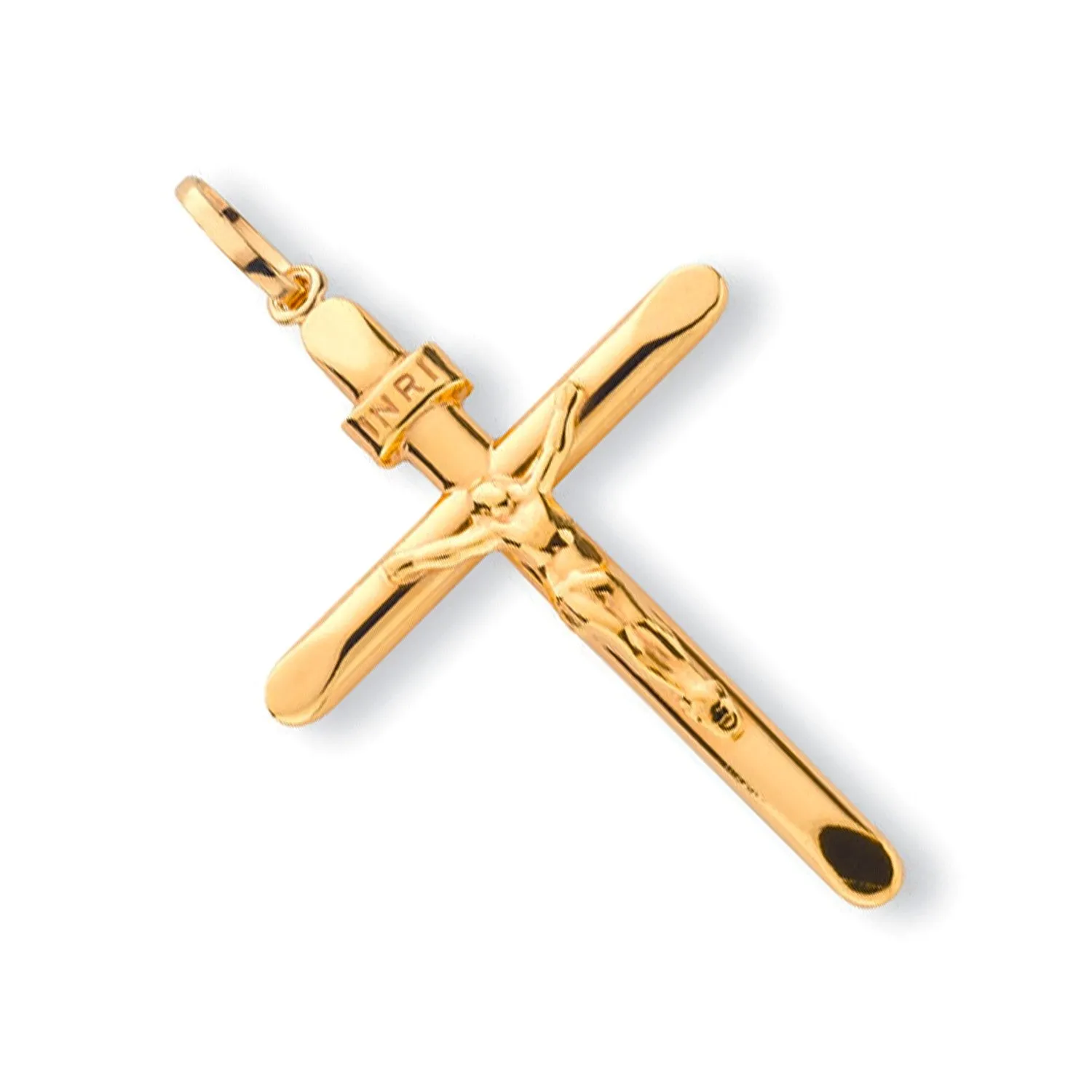 Crucifix Cross Pendant Necklace in 9ct Yellow Gold 1.0g