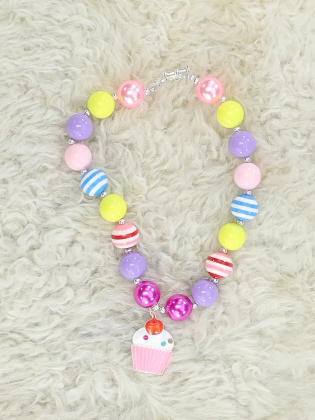 Cupcake Fun Bubblegum Necklace