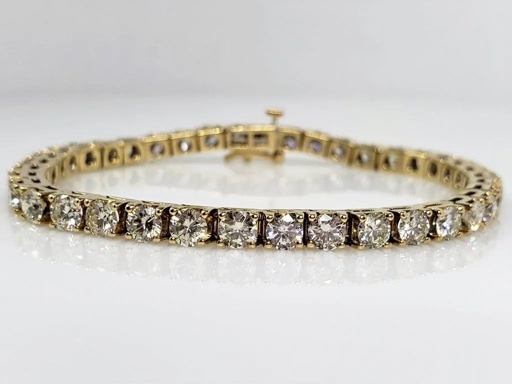 DIAMOND 14K YELLOW GOLD TENNIS BRACELET