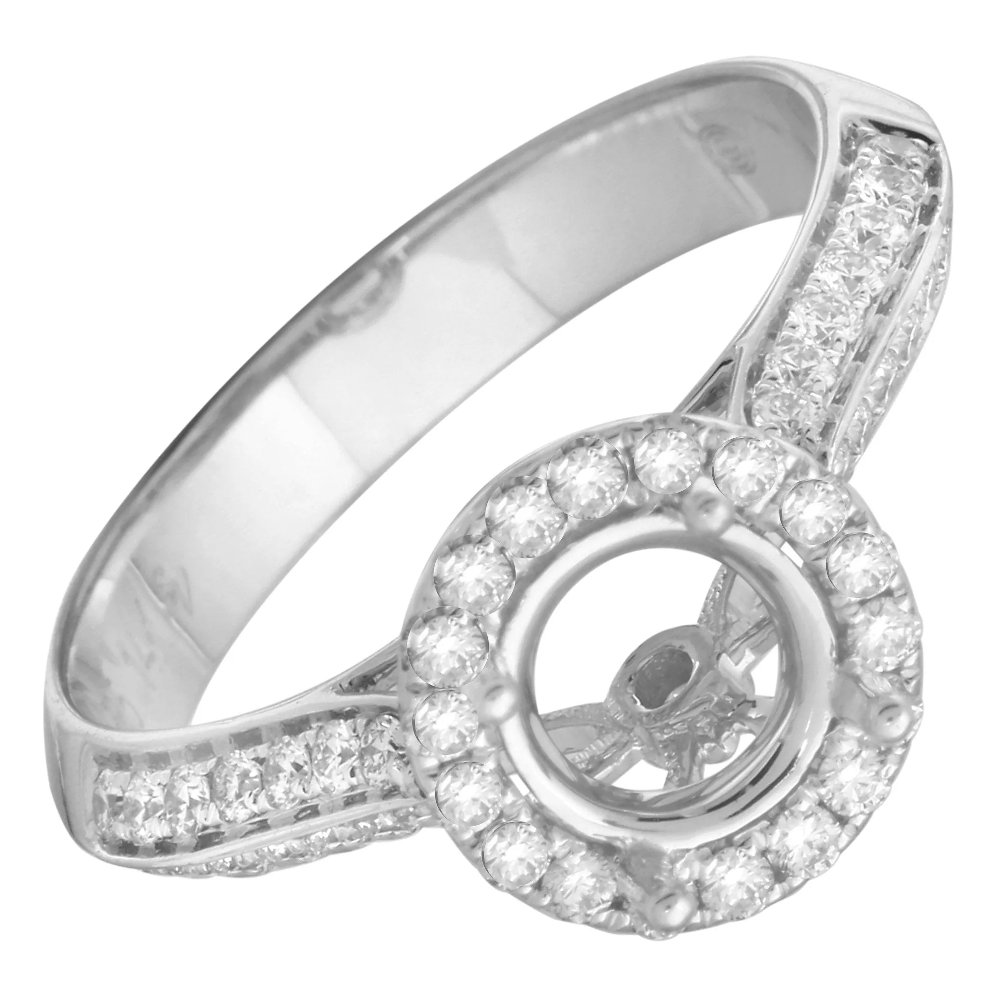 Diamond Halo Knife Edge Channel Engagement Setting