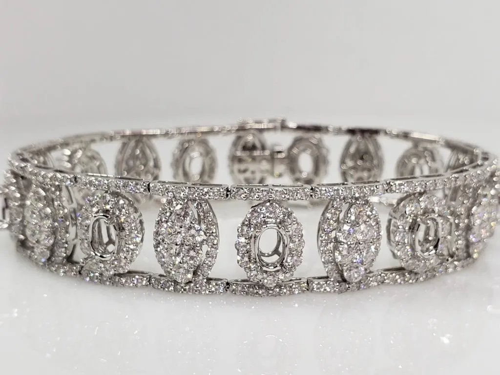 Diamond Semi-Mount Bracelet