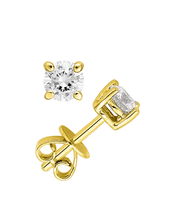 Diamond Studs - 10ct Yellow Gold Diamond Studs - 771748