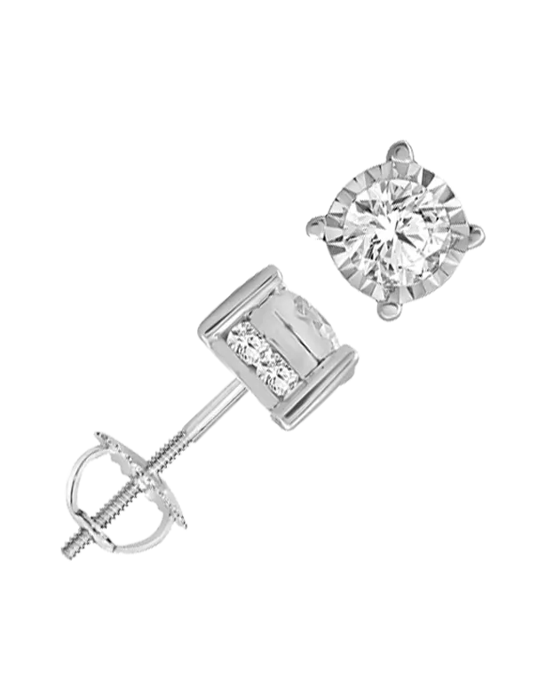 Diamond Studs - 14ct 1.00ct White Gold Diamond Studs - 768337