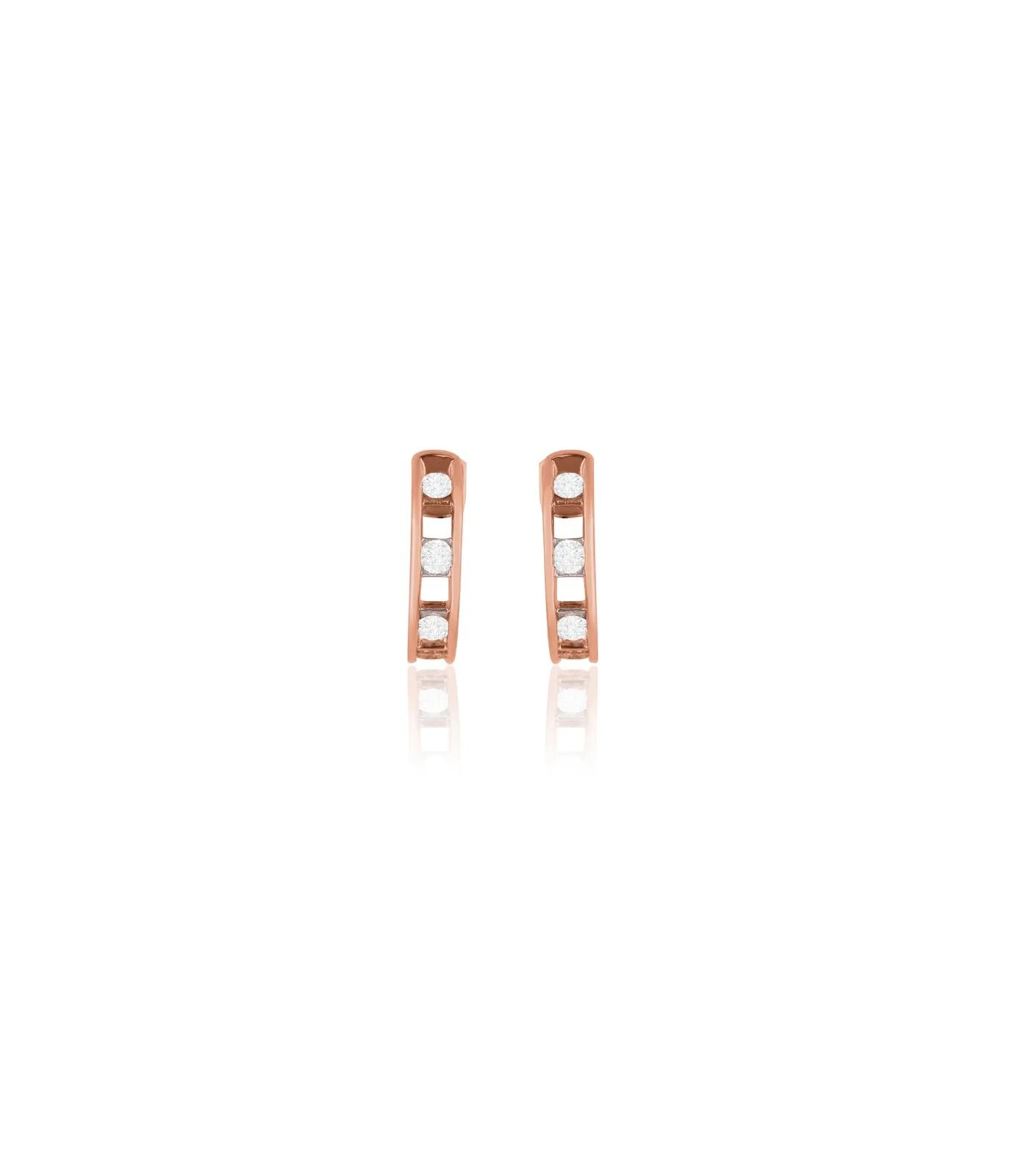 Diamond Subtle Hoops Earrings