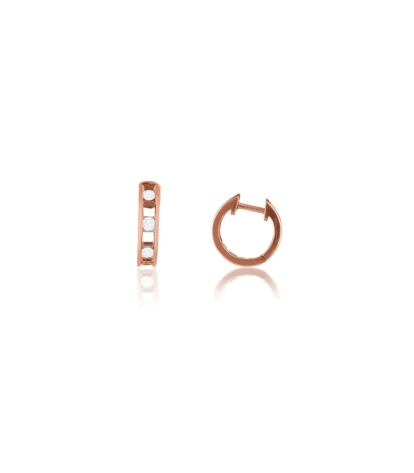 Diamond Subtle Hoops Earrings