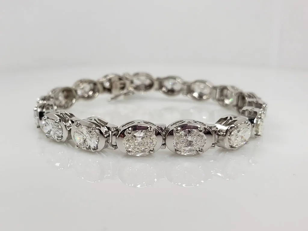 DIAMOND TENNIS BRACELET 18K WHITE GOLD