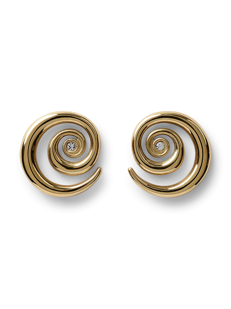 Dove Gold Sprial Earrings