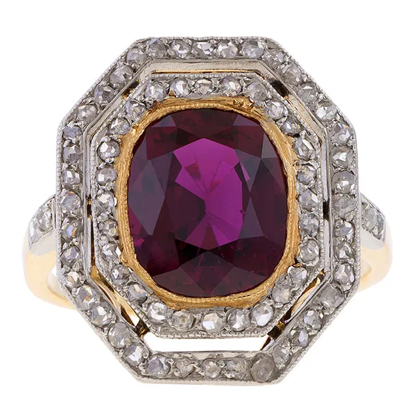 Edwardian Ruby & Diamond Ring