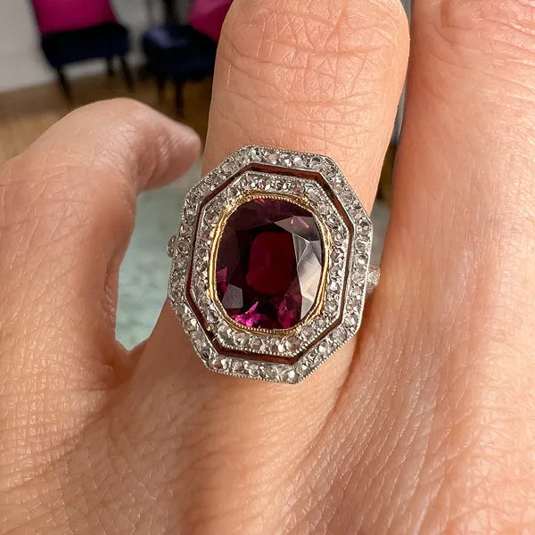 Edwardian Ruby & Diamond Ring