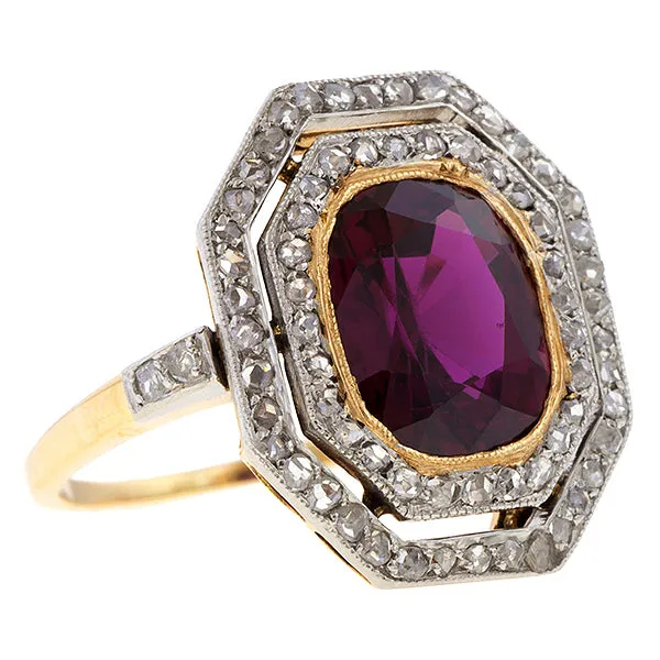 Edwardian Ruby & Diamond Ring