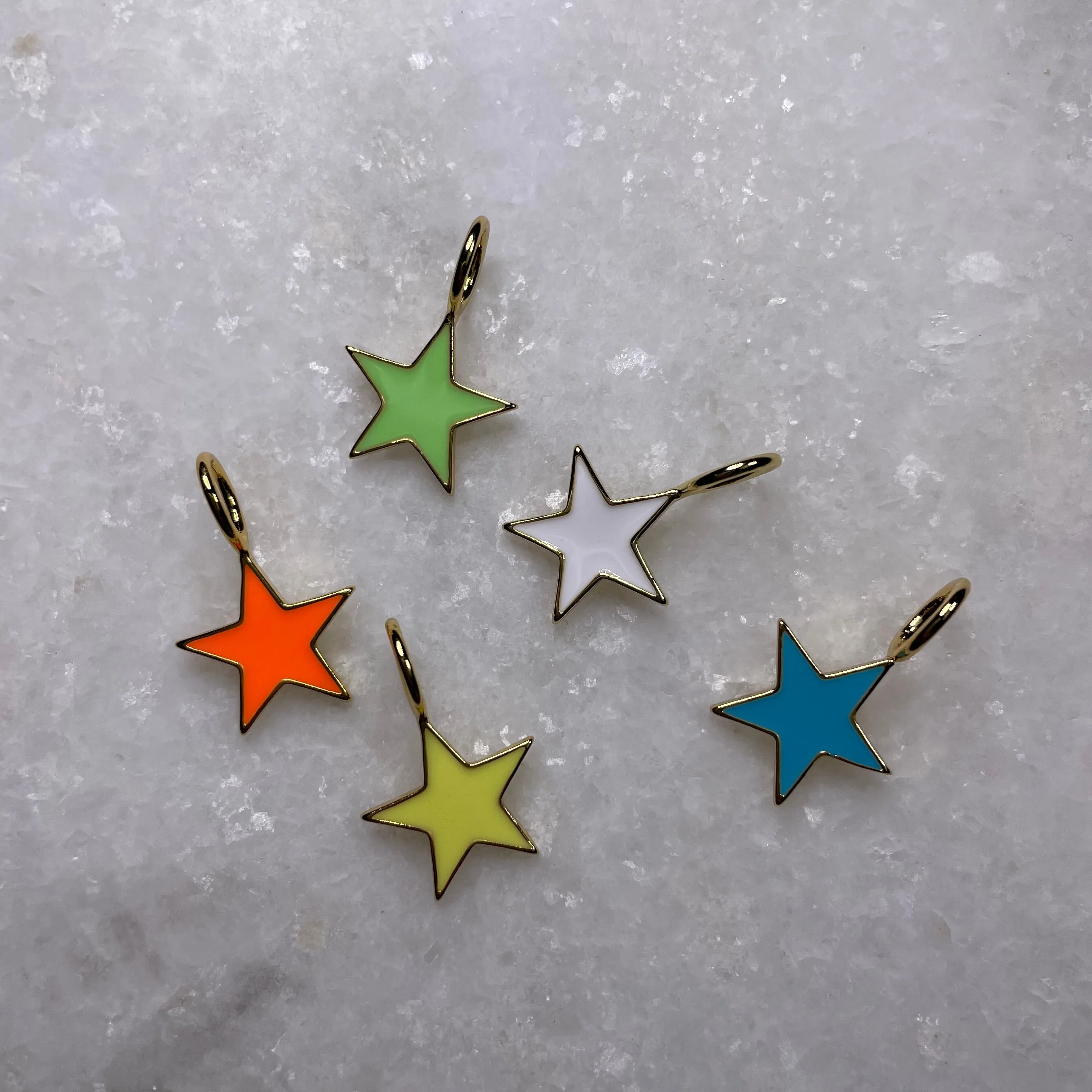 Enamel Star Charms-Assorted