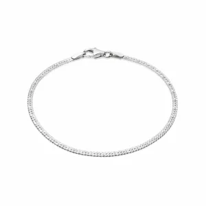 Estée Lalonde Flat Snake Chain Bracelet Sterling Silver