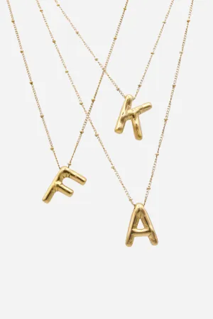 Farrah B Airhead Bubble Initial Necklace - Letter S