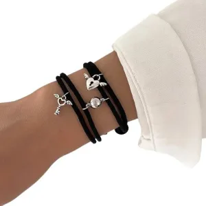 FASHION WRISTBAND SET - STYLE 1 - LOCK AND KEY